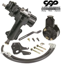 1955-57 Chevy Belair 150 210 Power Steering Gear Box Upgrade Conversion Kit