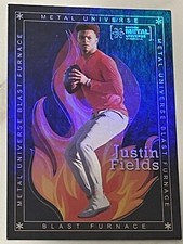 Justin Fields 2021 Metal Universe Champions Blast Furnace Insert Holo Bears