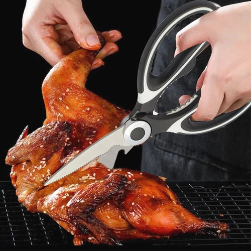 2 Stainless Steel Kitchen Shears Heavy Duty Scissors for Meat Fish Chicken Bones - Picture 9 of 13