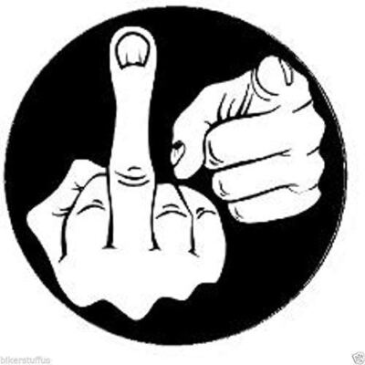 F U FINGER SIGN SYMBOL ART Pendant FREE Sterling Silver 925 Plated 22'' Necklace 