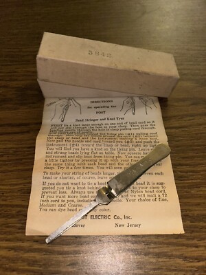 Vintage POST  Bead Stringer & Knot Tier Tool For Hand Knotted Jewelry RK
