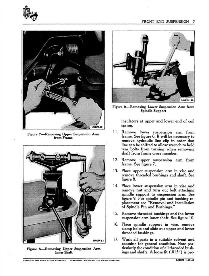 1949 1950 1951 Lincoln Mercury Shop Service Repair Manual Book Engine Drivetrain - Image 3 of 4