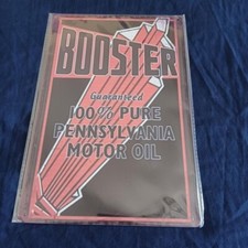 8"X12" Metal Sign Man Cave Garage Bar Gas Station Wall Art Oil Booster Motor Oil