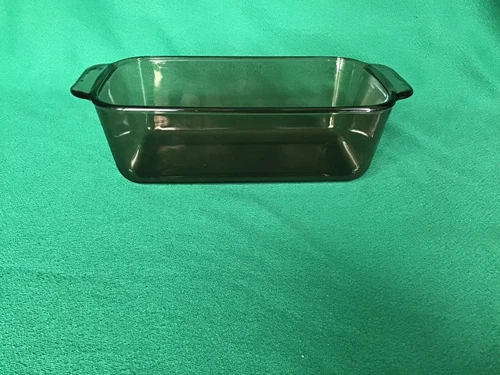Pyrex Corning Loaf Pan Baking Dish # 213 R 1.5L Amber Brown Glass 8.5”x4.5”x2.5”