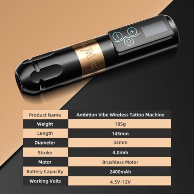 Ambition Wireless Tattoo Machine Rotary Pen Battery Pack 2400mAh