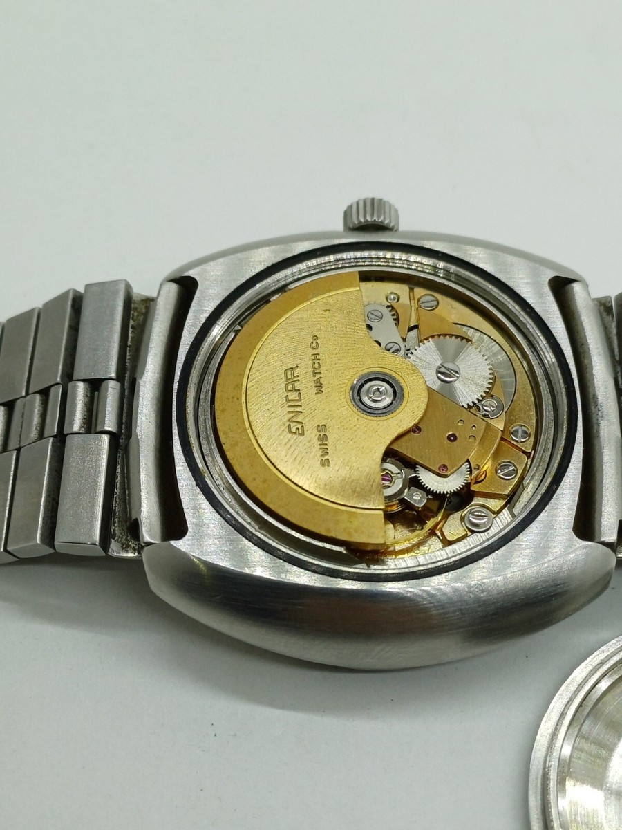 Montre Vintage Homme Enicar Sherpa 320 Automatique - Swiss Made, Boîtier Doré, Occasion