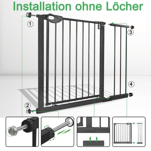 Treppengitter Auto-Close Treppenschutzgitter Türgitter ohne Bohren Absperrgitter - Bild 6 von 12