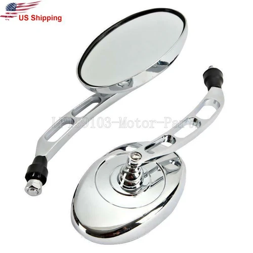Chrome Motorcycle Rearview Mirrors For Honda VT VTX 1300 1800 C R S N F T Retro