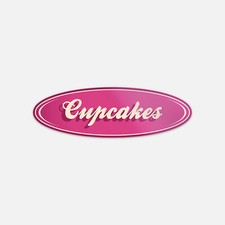 Cupcakes Oval Food Vinyl Sticker Decal