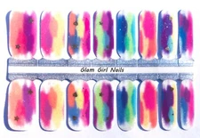 Watercolor Dreams Nail polish strips / Nail Wraps / Nail Stickers
