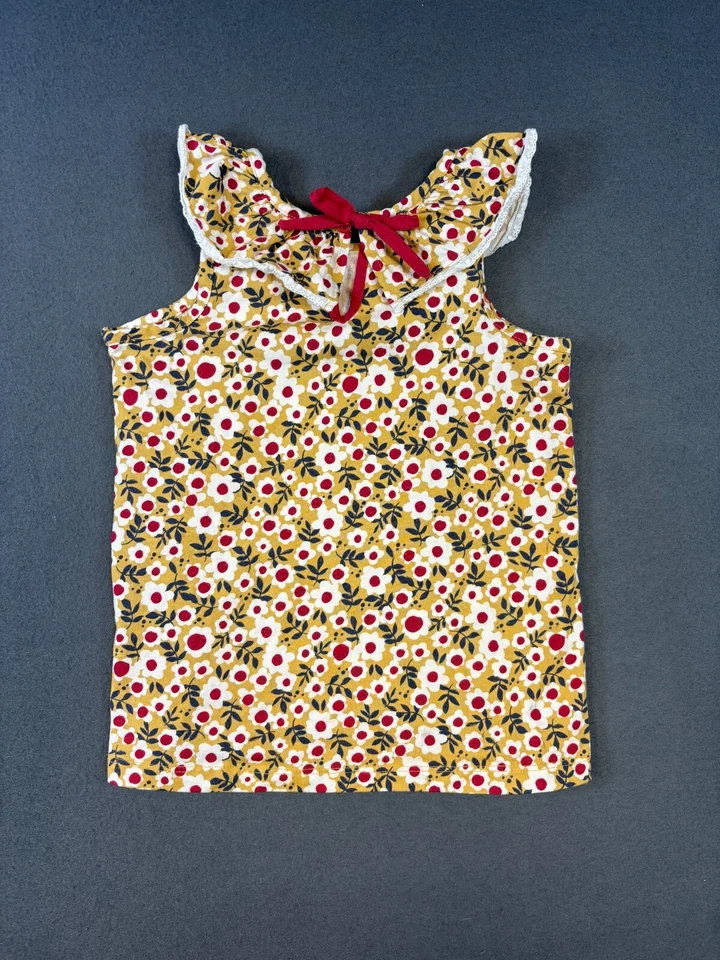 Hanna Andersson Size 110 Small Girls Spring Summer Top Golden Yellow Red - Image 2 of 4