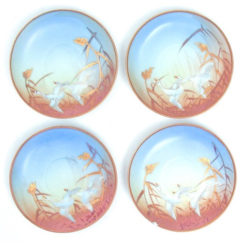 Antiguo juego de té NAGOYA SHOFU NIPPON Japón olla crema tazas platillo cisnes voladores - Imagen 23 de 24