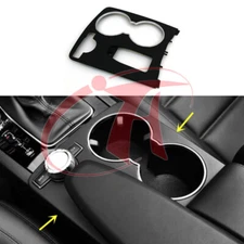 Black Center Console Water Cup Holder Trim Cover For Mercedes W204 C204 C-Class