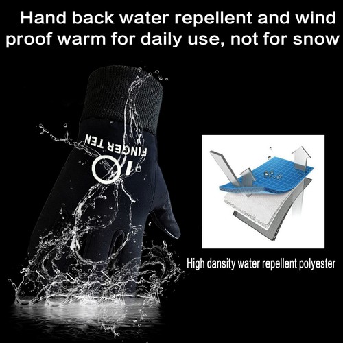 Winter Gloves Youth Boys Kids Waterproof Fleece Warm 3M Cold Weather Outdoor - Picture 10 of 11