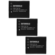 3 Batteries pour Casio Exilim EX-ZR100WE EX-ZR1000WE EX-ZR100BK 1800mAh 3,7V