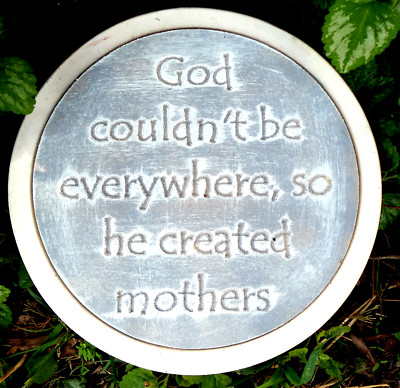 Mother stepping stone concrete mold plaster cement plastic mould 12  x 1.5 