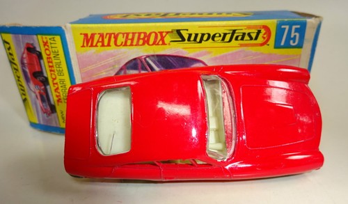 Matchbox Superfast n. 75A Ferrari Berlinetta top rosso in scatola - Foto 7 di 9
