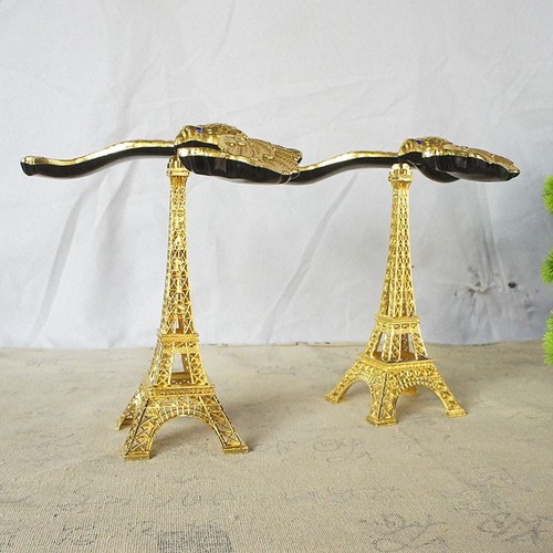 Ornament Eiffel Tower Building Home Office Decor Figurines Gravity Bird - Picture 3 of 16