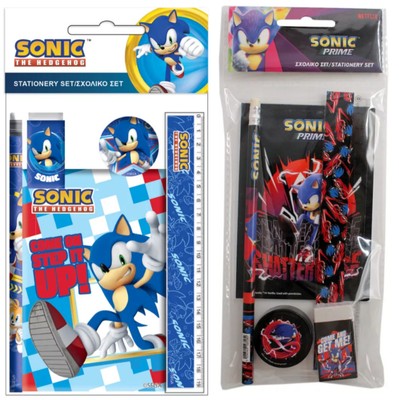 Sonic the Hedgehog Kinder Schreibset 5tlg Geschenkidee Schulbedarf  