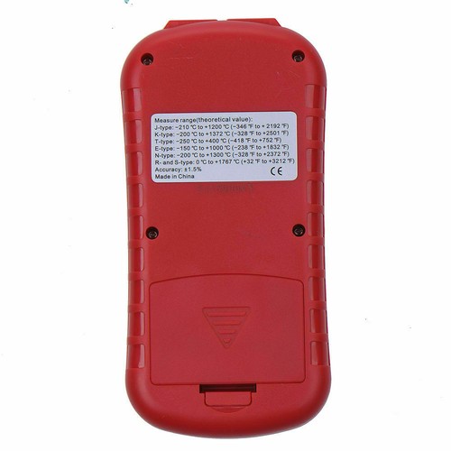 Temperatur Messgerät mit Zwei K-Typ Thermoelemente für K/J/T/E/R/S/N Typ - Bild 4 von 9