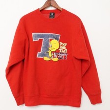 Vintage 90s Looney Tunes Tweety Sweatshirt Size Small Made In USA Crewneck