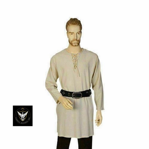 White Clothing Knight Tunic , Adult Men's Costume Medieval Renaissance Armor - Picture 3 of 5