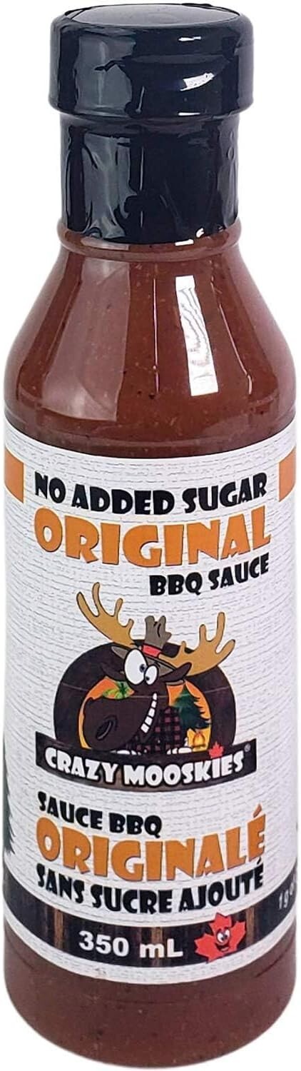 Crazy Mooskies No Added Sugar Original BBQ Sauce 350ml Fresh Canada