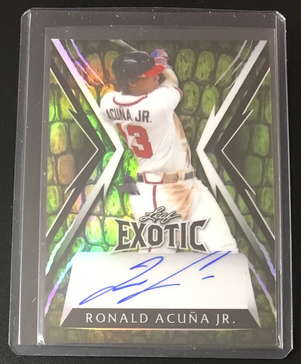 2023 Leaf MVP Ronald Acuña Jr. Autograph Ronald Acuna Jr. 2023 Leaf MVP Autograph Auto #'d 37/176