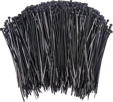 1000 Pcs Black Zip Ties, 4 Inch Small Self-Locking Nylon Cable Ties, Free Ship