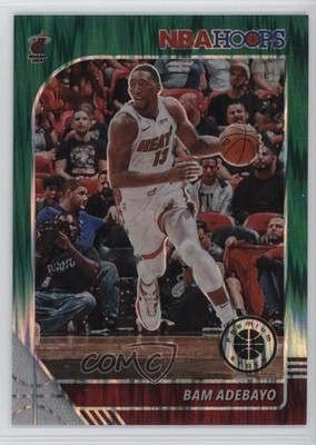 2019 Panini NBA Hoops Premium Stock Green Flash Prizm 82/99 Bam Adebayo #95 y2p
