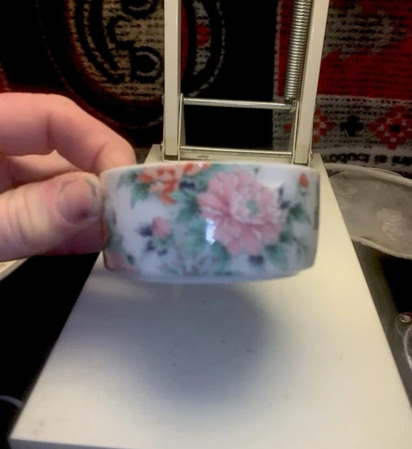 Beautiful Hand Painted Asian Style Floral Bowl