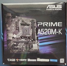 Image of ASUS PRIME A520M-K Motherboard AMD Socket AM4 A520 DDR4 Micro ATX VGA, HDMI, M.2