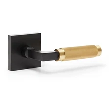 Geneva Model Solid Brass Lever Bed & Bath Privacy Door Lock, Matte Black with...