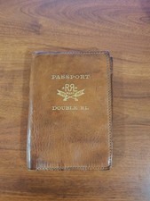 Ralph Lauren RRL Made in Italy Distressed Leather Passport Holder Wallet