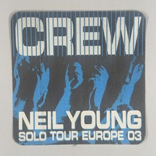Neil Young Crew Pass Original Solo And Acoustic Tour Europe April-May c.2003