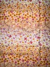 Watercolor Floral Stripe Keepsake Calico Cotton Fabric by the 1/4 Yard 9" x 43"