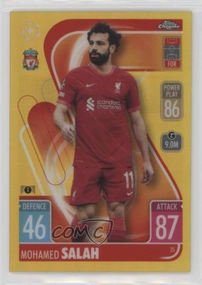 2021 Topps Chrome Match Attax UEFA Champions League 13/50 Mohamed Salah #35 7i6