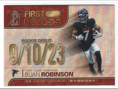 2025 Topps Signature Class Bijan Robinson First Class SSP Insert Card *Case Hit*