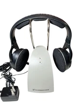 Sennheiser TR120 On-Ear Wireless RF Headphones HDR120 Charging Cradle Works