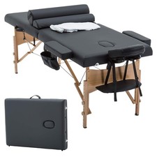 Table Massage Bed Spa Bed 73 Inch Heigh Adjustable 2 Folding Portable Massage...