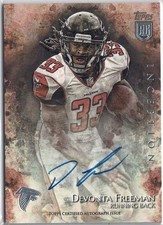 2014 Topps Inception Devonta Freeman (Falcons) Rookie Auto Card No. 52 RC. rookie card picture