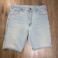 VTG Dickies Jean 10" Shorts Mens Size 34 Light Stone Wash 100 Cotton