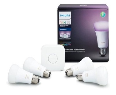 Philips Hue White and Color Ambiance A19 60W Equivalent LED Smart