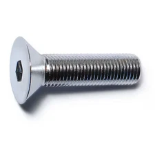 MIDWEST FASTENER 79953 3/8"-24 Socket Head Cap Screw, Flat, Chrome Plated