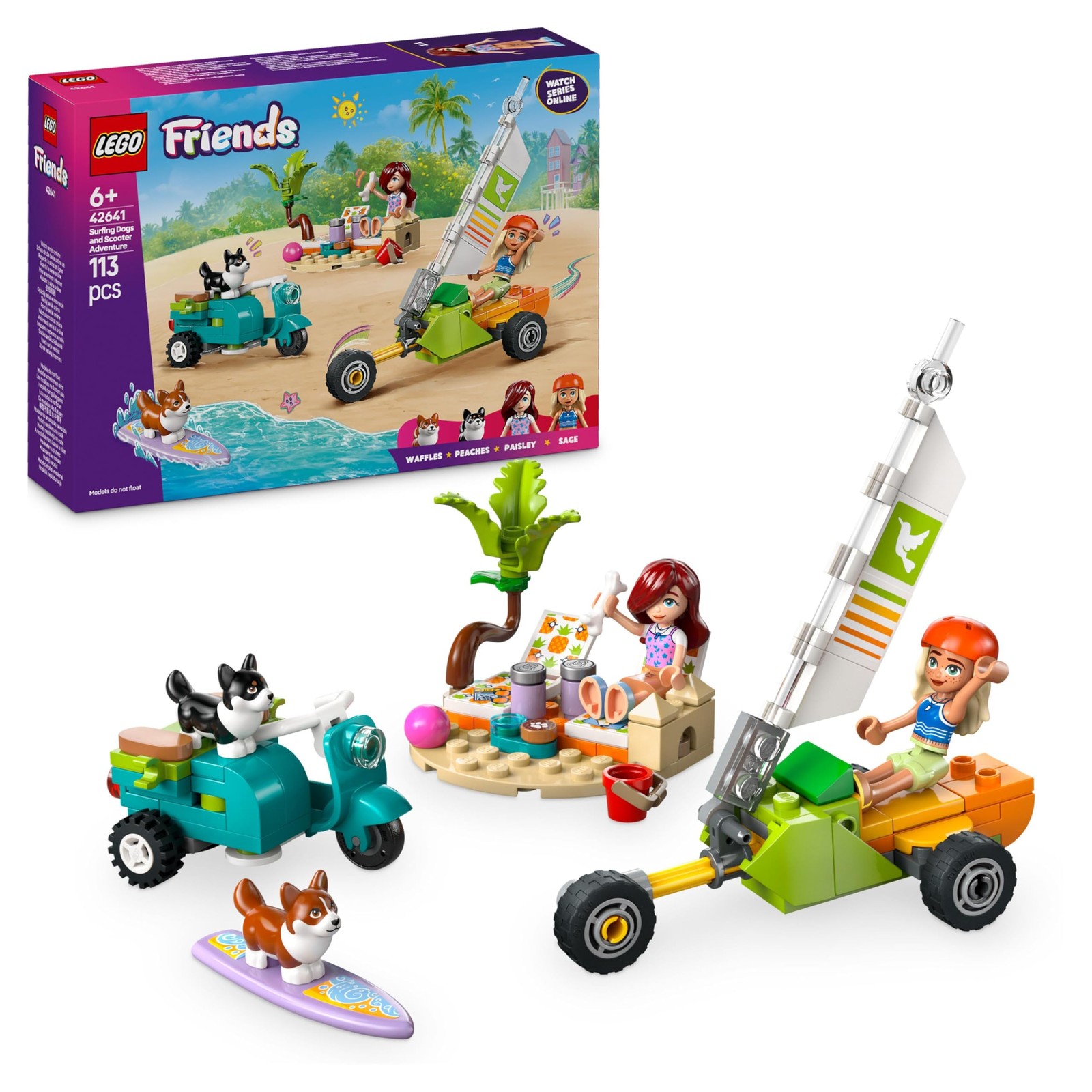 Собачка LEGO Friends Avventure для катания на коньках и коляске Джучи ди Руоло да Спьяджи 5990₽
