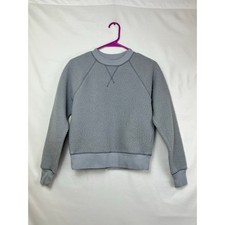 Everlane Women's Size XS Light Blue Sherpa Long Sleeve Renew Sweatshirt