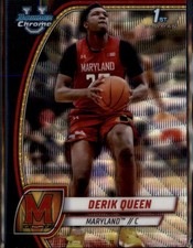 2024-25 Bowman Chrome U Derik Queen 1st Bowman Black Wave #19