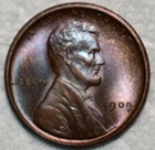Brilliant Uncirculated 1909-P VDB Lincoln Cent, Beautifully Toned specimen.