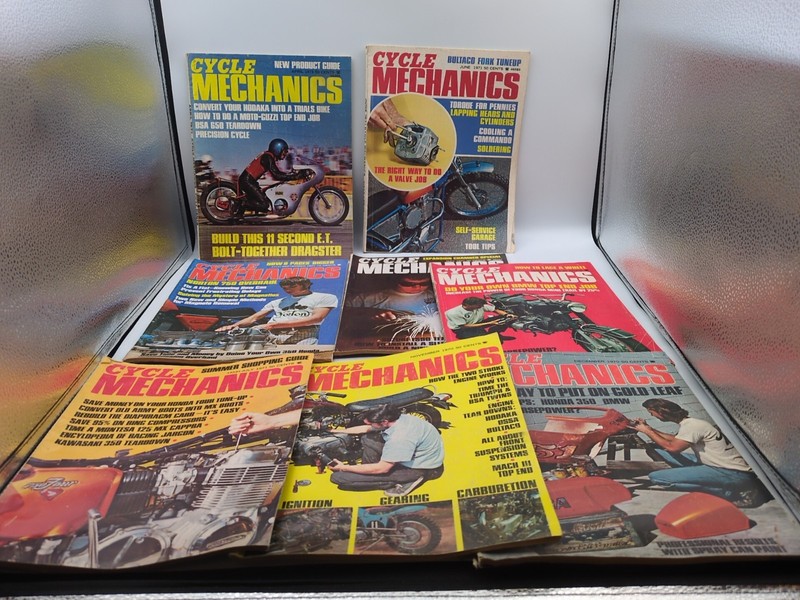 Lot Of 8 Cycle Mechanics Magazines 1970-1971