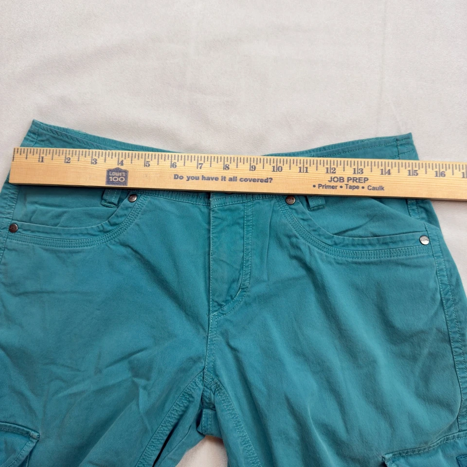 Pantalones cargo enrollables Kuhl para mujer talla 6 azul verde azulado regular senderismo al aire libre usados en excelente estado Foto 3 de 4